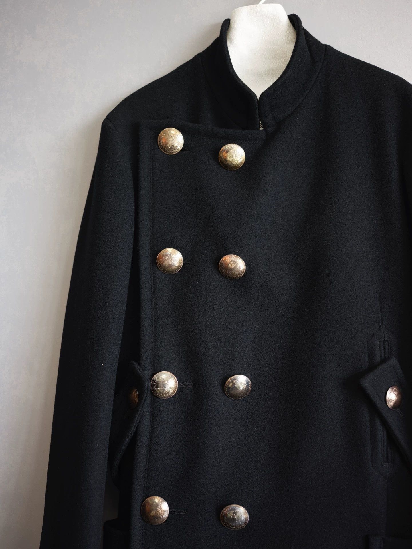 Yohji Yamamoto Yohji Yamamoto 04AW Antique Silver Coin DB Black Size 3 Size US L / EU 52-54 / 3 - 5 Thumbnail