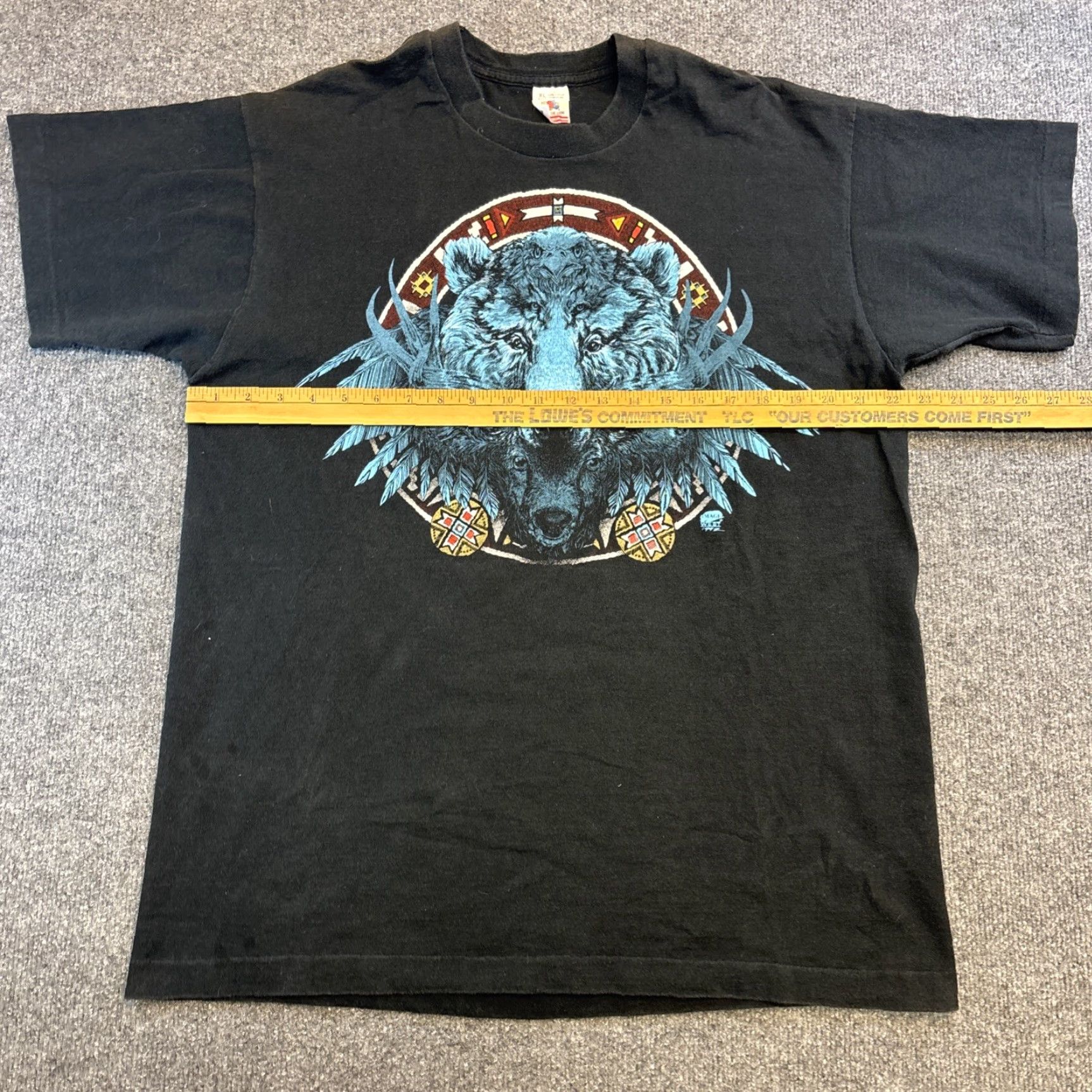 Fruit Of The Loom VINTAGE 90s Bear Wildlife T-Shirt XL Unisex Short Sleeve Cotton USA Nature Animal Fruit of the Loom Grunge Graphic Tee Size US XL / EU 56 / 4 - 4 Thumbnail