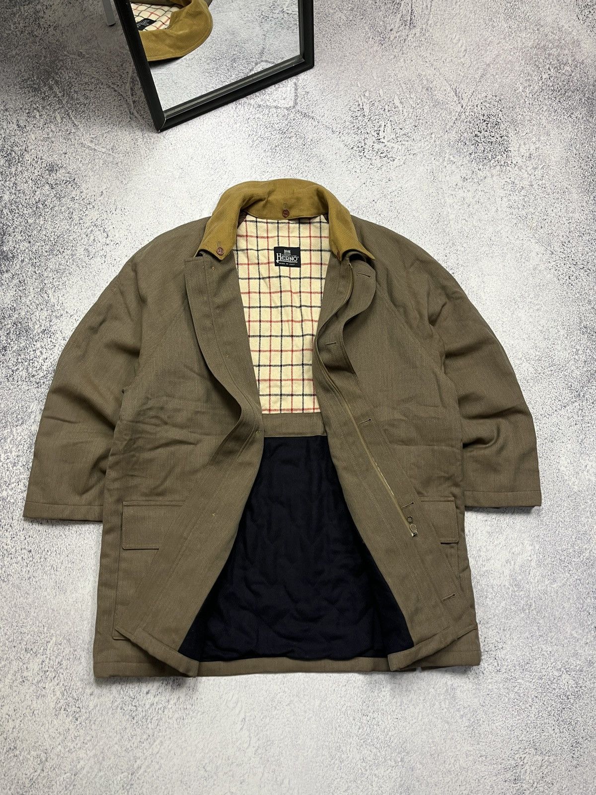 Herno Vintage 90’s Herno Laine Wool Coat Zip Jacket Size US L / EU 52-54 / 3 - 7 Thumbnail