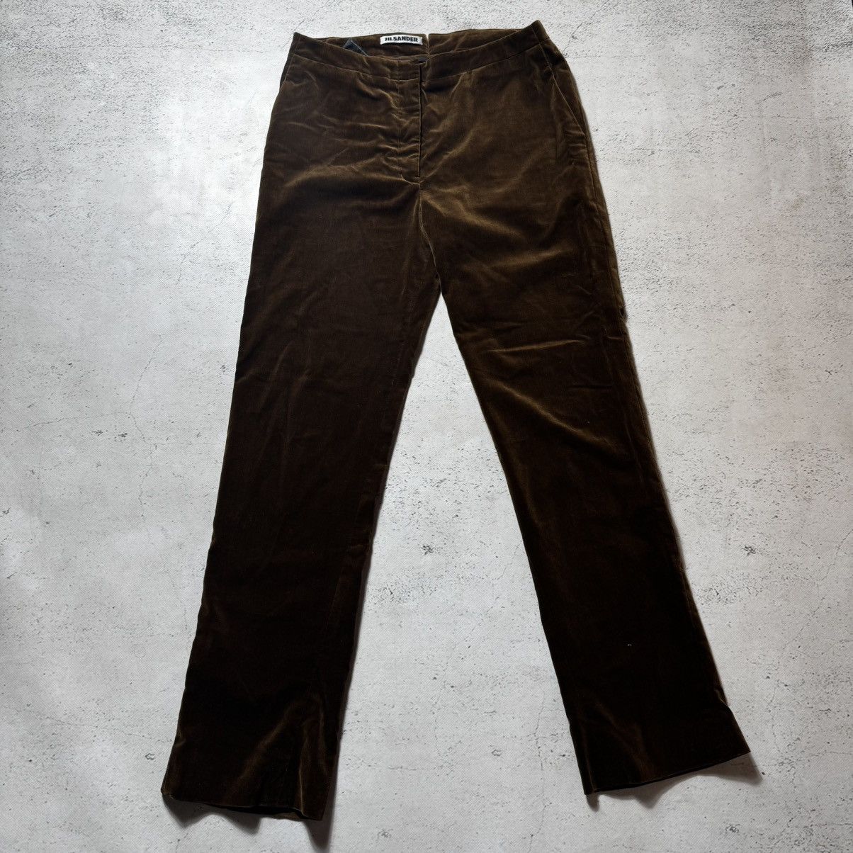 Jil Sander × Vintage Vintage velour pants by Jilsander old money very rare Size US 36 / EU 52 - 2 Thumbnail