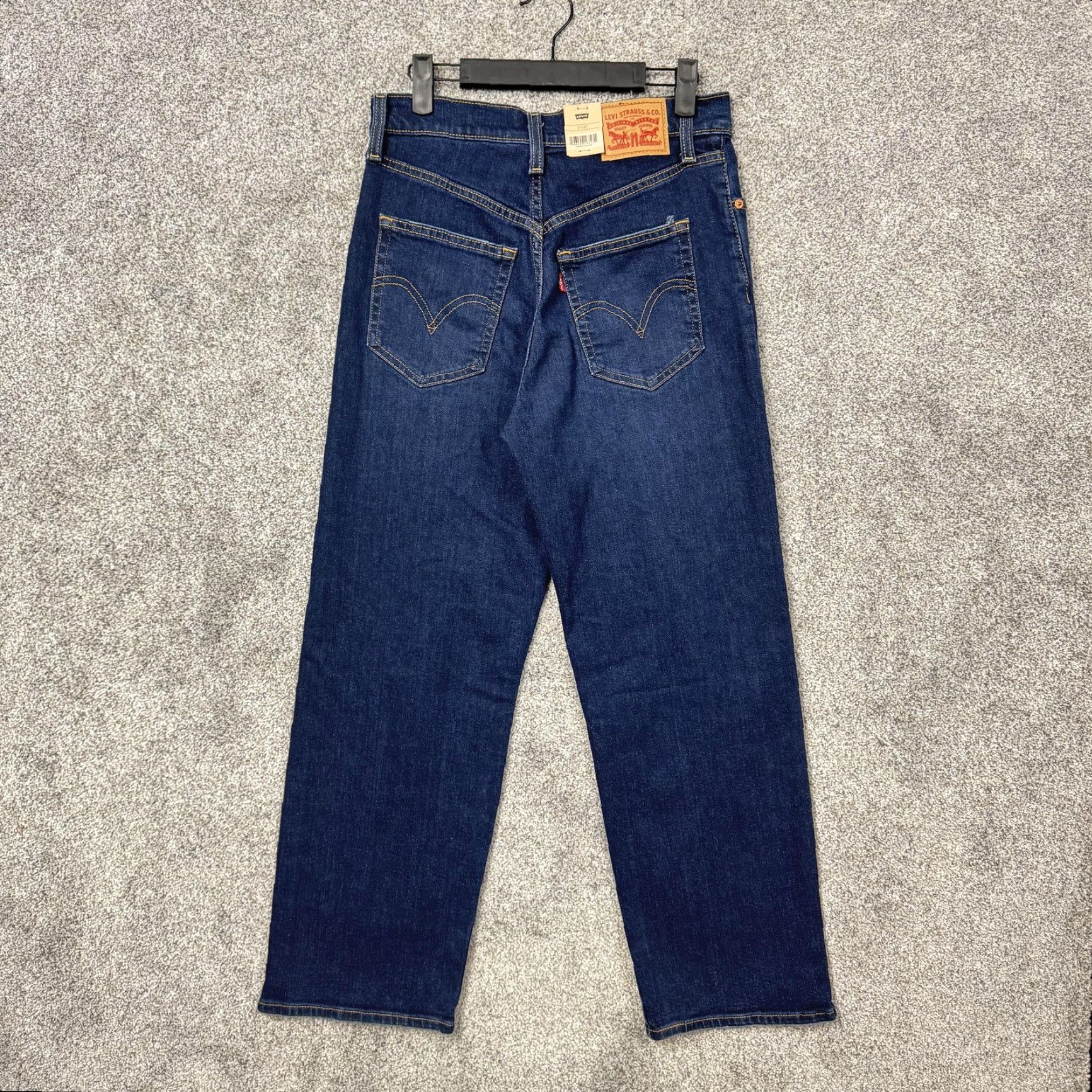 Levi's Levi's Ribcage Straight Ankle Jeans Womens 27 Blue High Rise Distressed 27x27 Size 27" / US 4 / IT 40 - 7 Thumbnail
