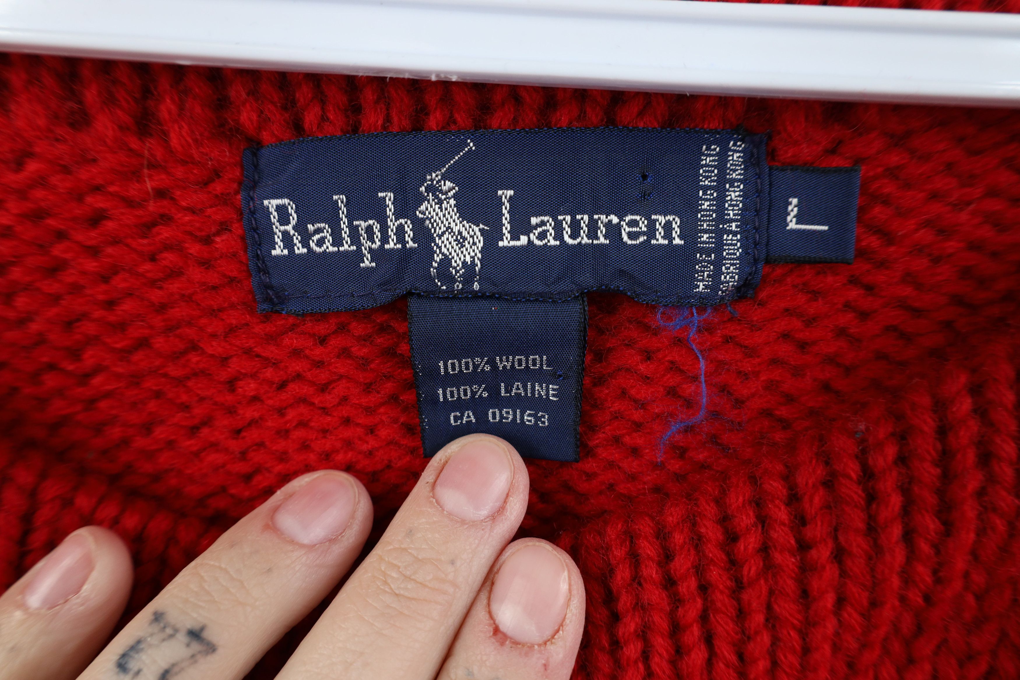 Ralph Lauren Vintage 70s 80s Ralph Lauren Heavyweight Wool Sweater Red Size L / US 10 / IT 46 - 8 Thumbnail