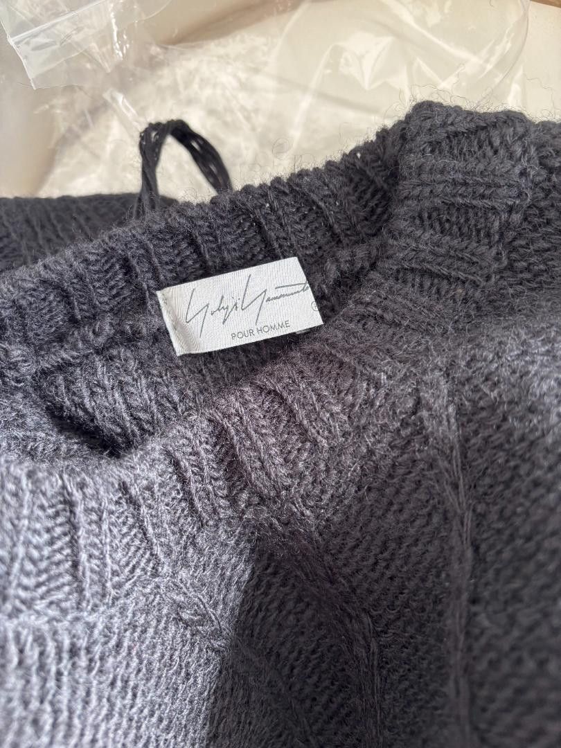 Yohji Yamamoto yohji yamamoto POUR HOMME STRIPE SWITCHING ROUND NECK Size US L / EU 52-54 / 3 - 5 Thumbnail
