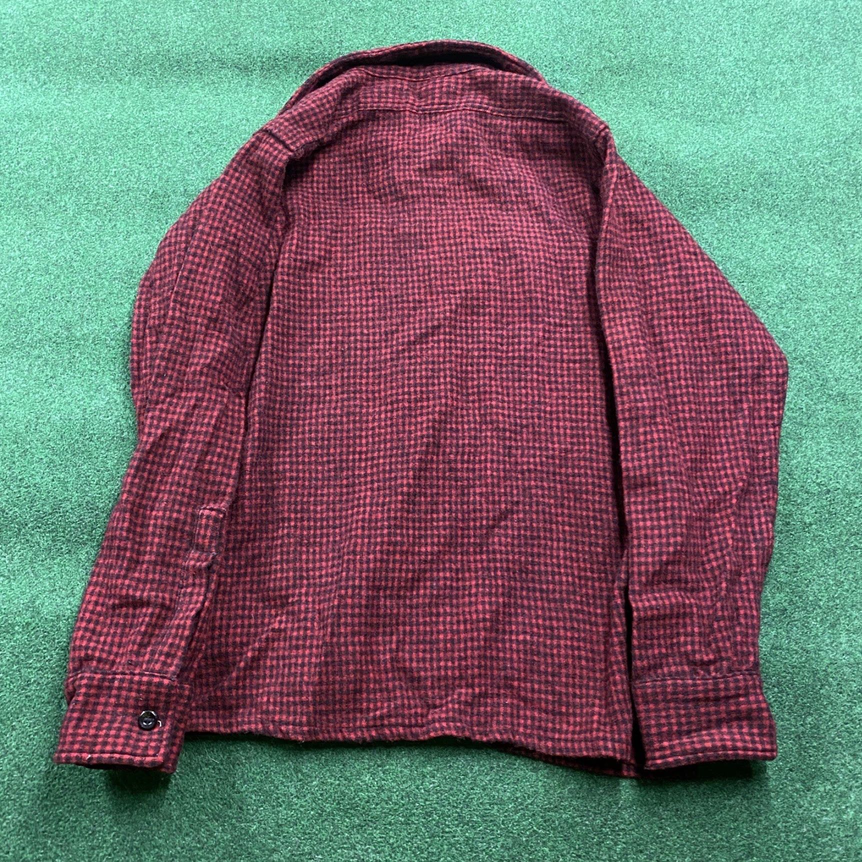 Vintage VINTAGE Brent Wool Flannel Shirt Mens M Red Black Plaid 50S 60S Button Up Long Sleeve Collared Woolendeavor? Size US M / EU 48-50 / 2 - 4 Thumbnail