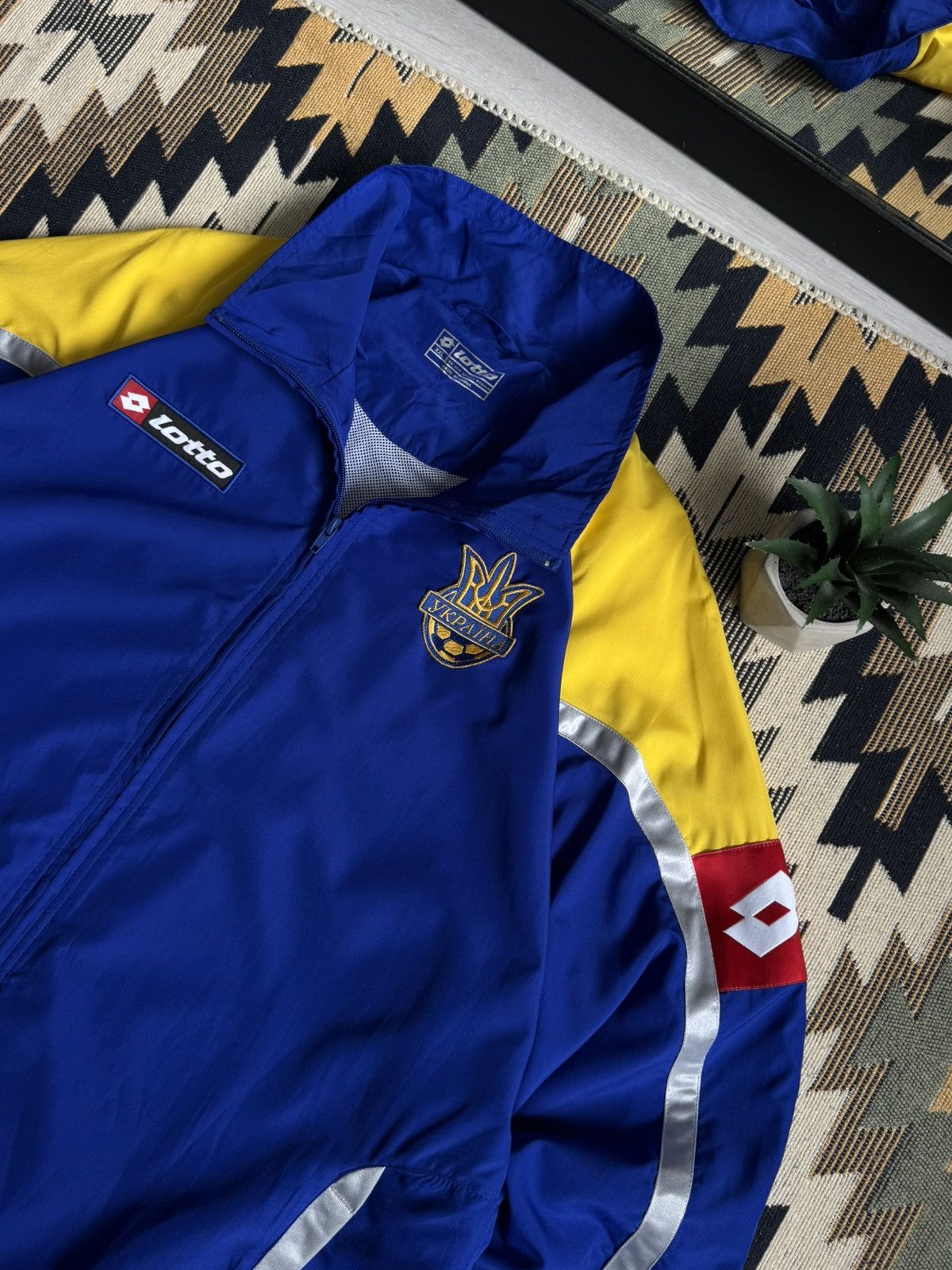 Lotto Sport Vintage Lotto Ukraine 2006-08 Soccer Jacket Blockcore Size US XXL / EU 58 / 5 - 8 Thumbnail