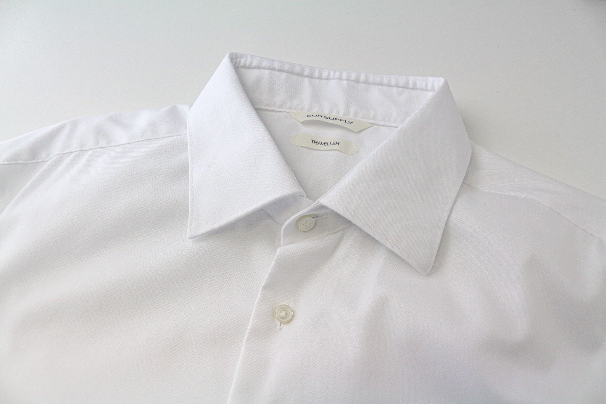Suitsupply TRAVELLER 43 Slim White Cotton Formal Shirt 74777 Size US L / EU 52-54 / 3 - 3 Thumbnail