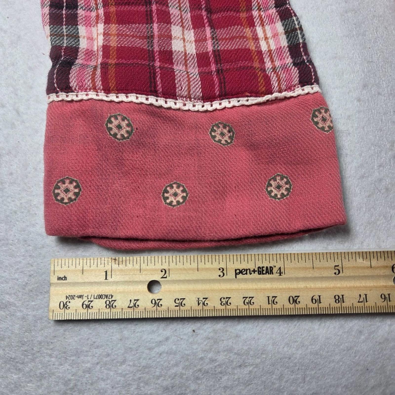 Sundae School Sundance Women's Button Up Top Small Red Plaid Flannel Size S / US 4 / IT 40 - 11 Thumbnail