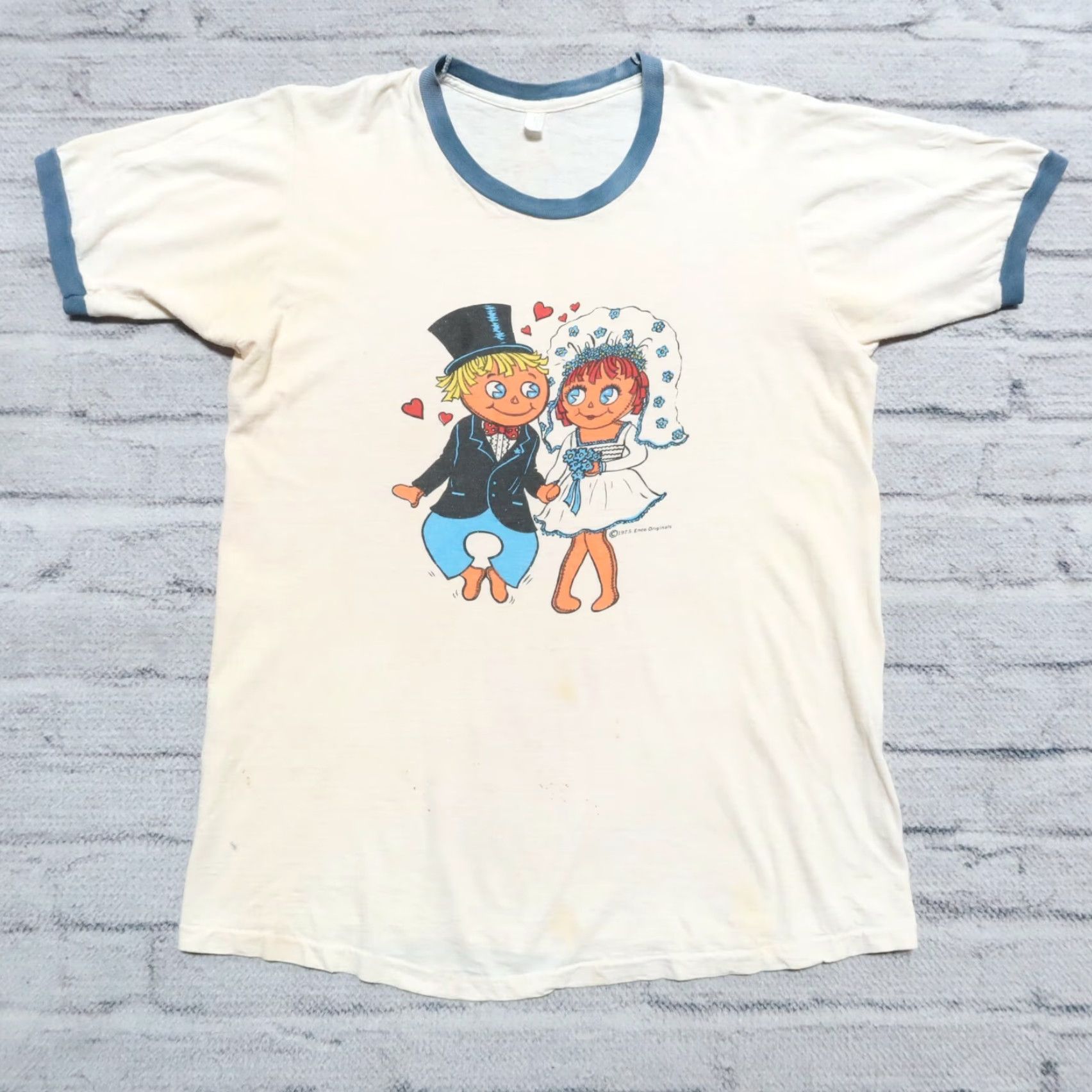 Vintage VINTAGE Raggedy Ann & Andy Shirt Mens Large White 70s Size US L / EU 52-54 / 3 - 2 Thumbnail