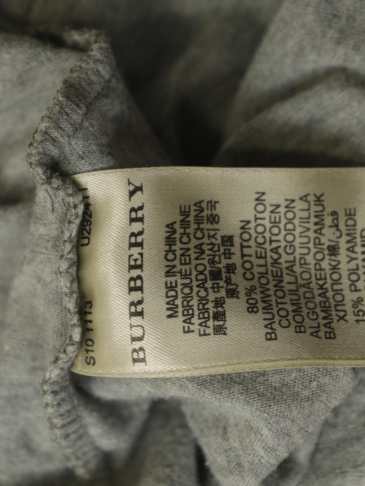 Burberry Burberry Brit Gray Cotton Round Pullover Tee Shirt Size XL Size US XL / EU 56 / 4 - 11 Thumbnail