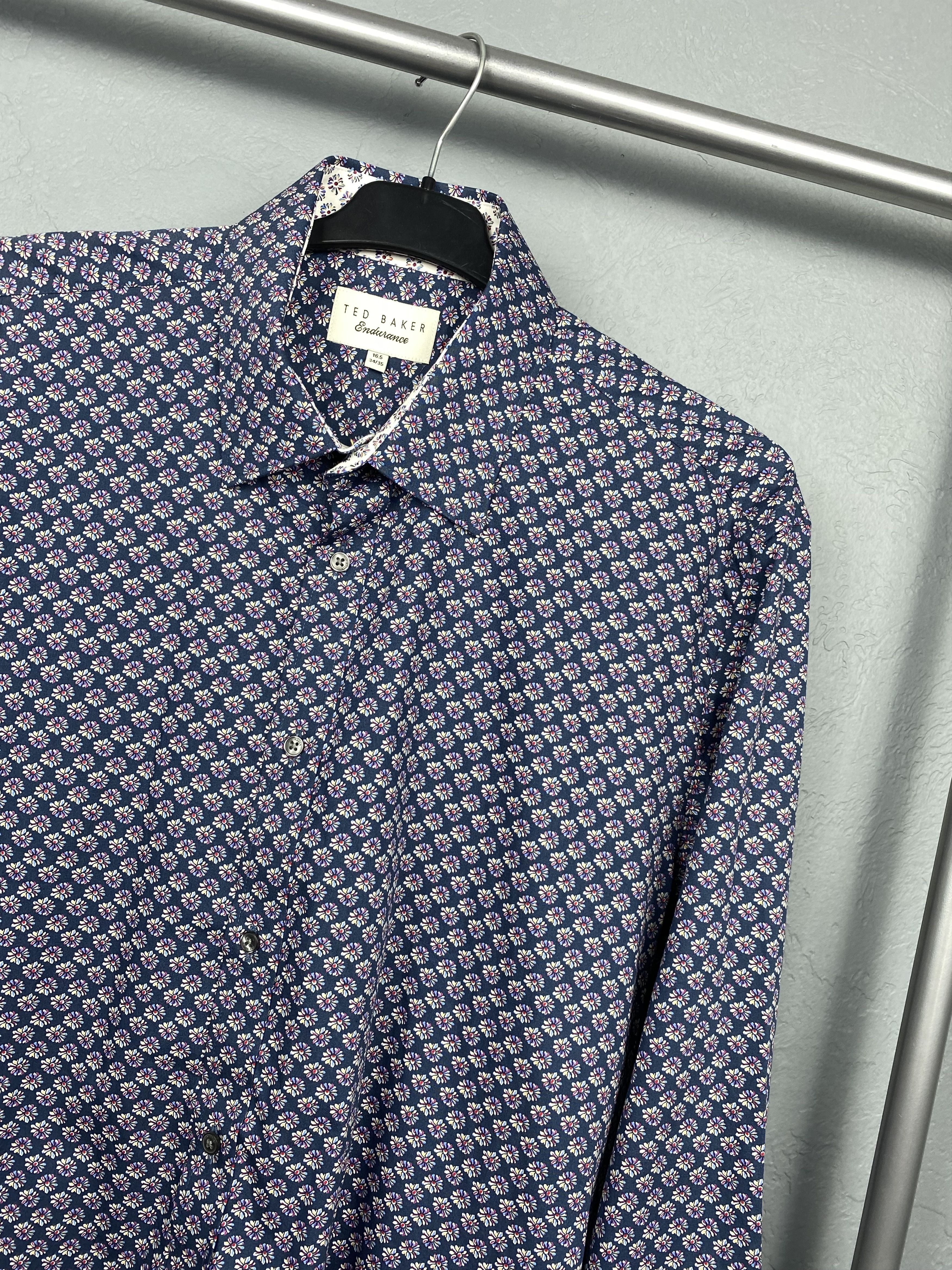 Ted Baker Ted Baker Endurance Mens Luxury Long Sleeve Shirt Size US XL / EU 56 / 4 - 2 Thumbnail