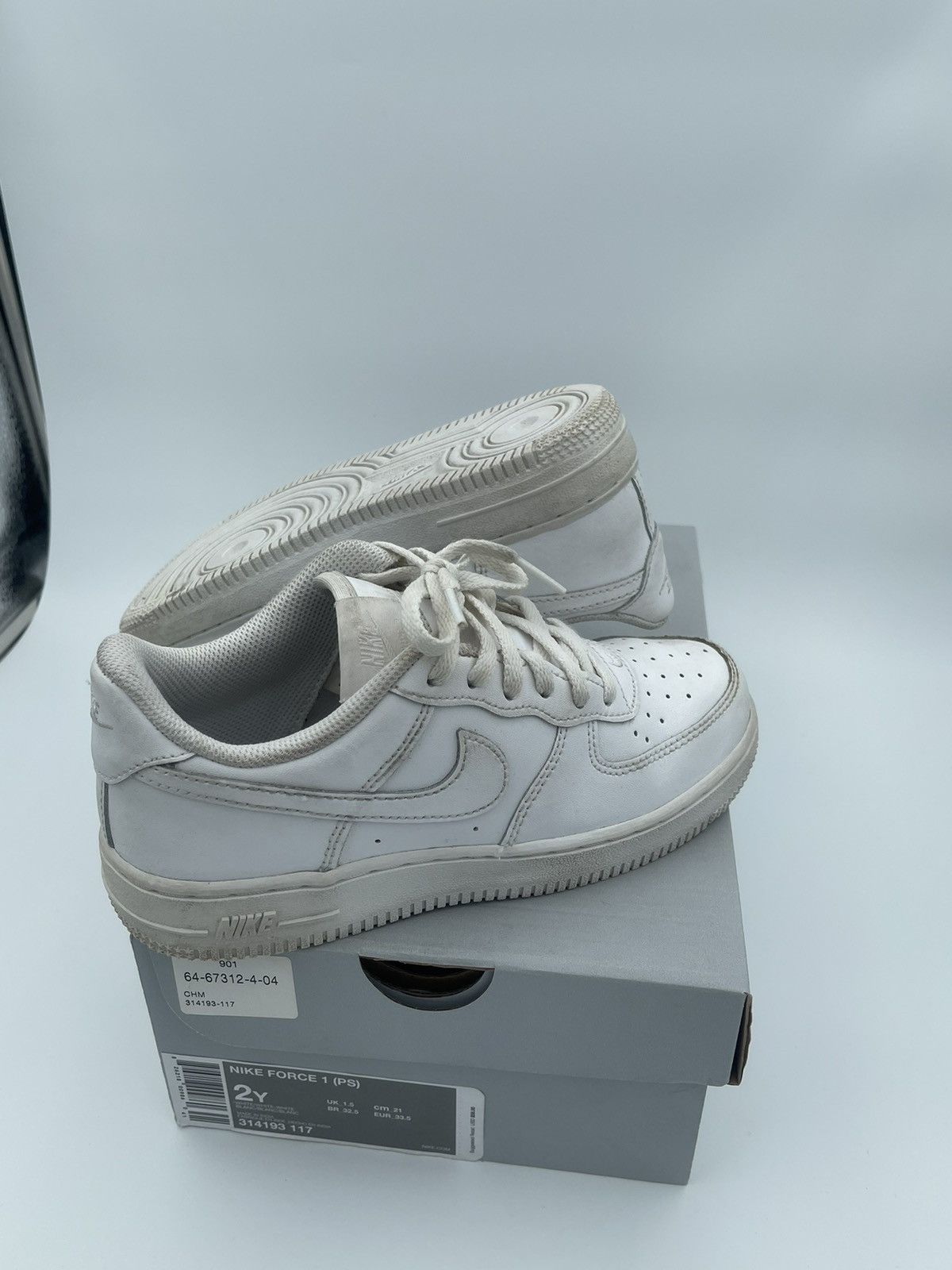 Vintage Nike Air Force 1 Little Kids Shoes 2Y Size US 5 / EU 37 - 4 Thumbnail