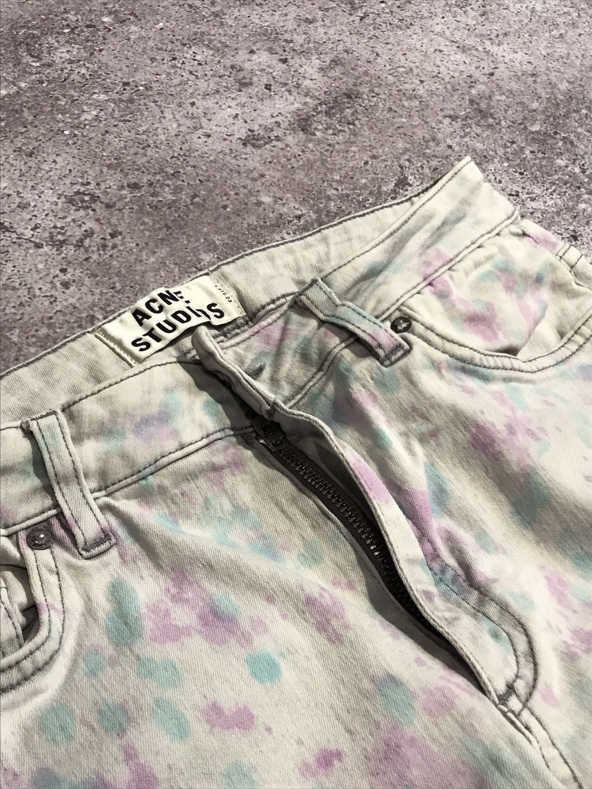 Acne Studios Acne Studios Tie-Dye Skinny Jeans Multicolor Designer Denim Size 24" / US 00 / IT 34 - 9 Thumbnail