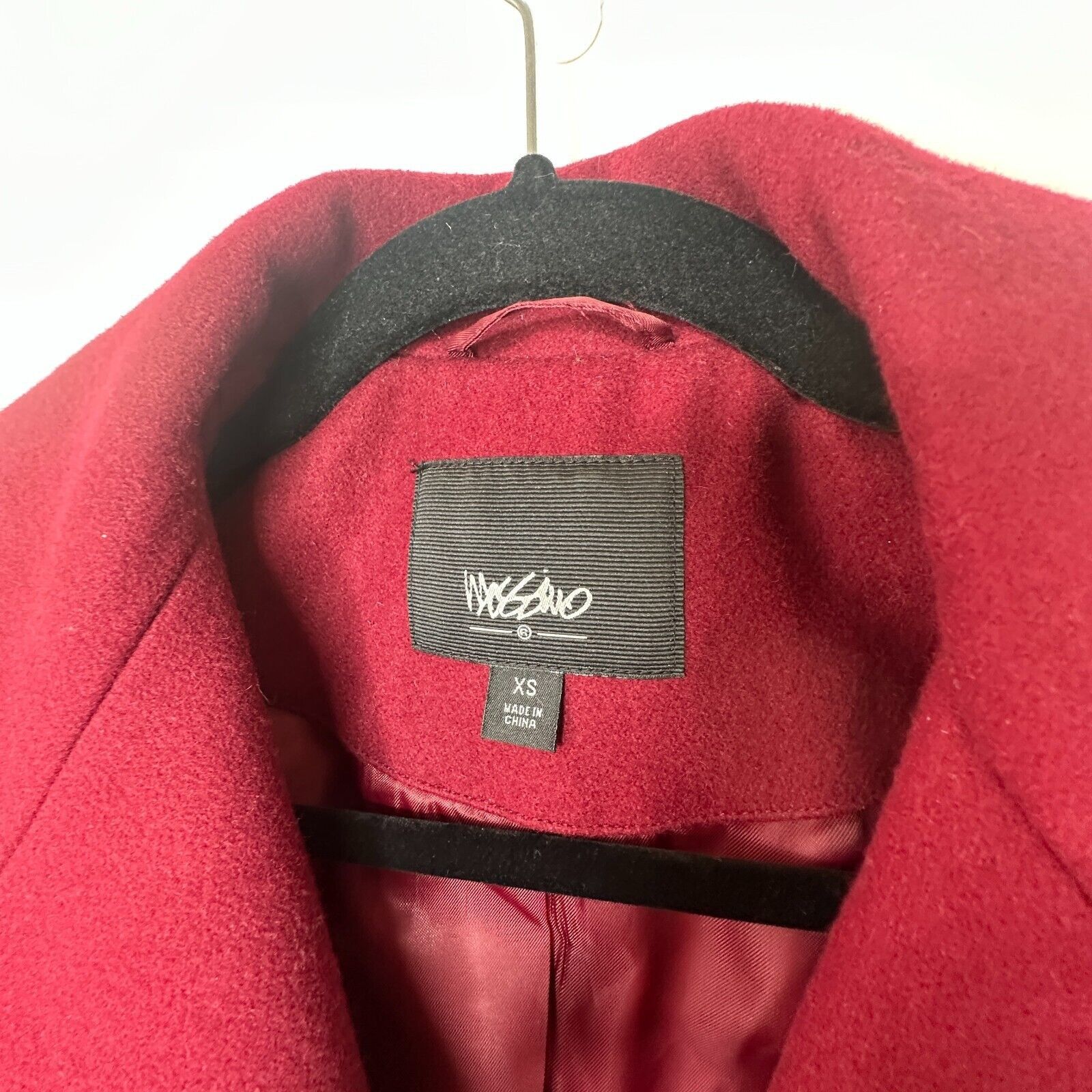 Mossimo Mossimo Red Wool Fitted Long Line Button Coat Welt Pocket XS Size XS / US 0-2 / IT 36-38 - 7 Thumbnail