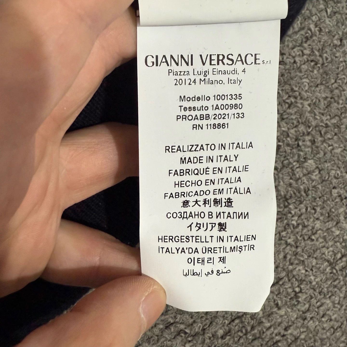 Versace Versace Black Logo Wool Knit Sweater 48 Mint Size US M / EU 48-50 / 2 - 4 Thumbnail