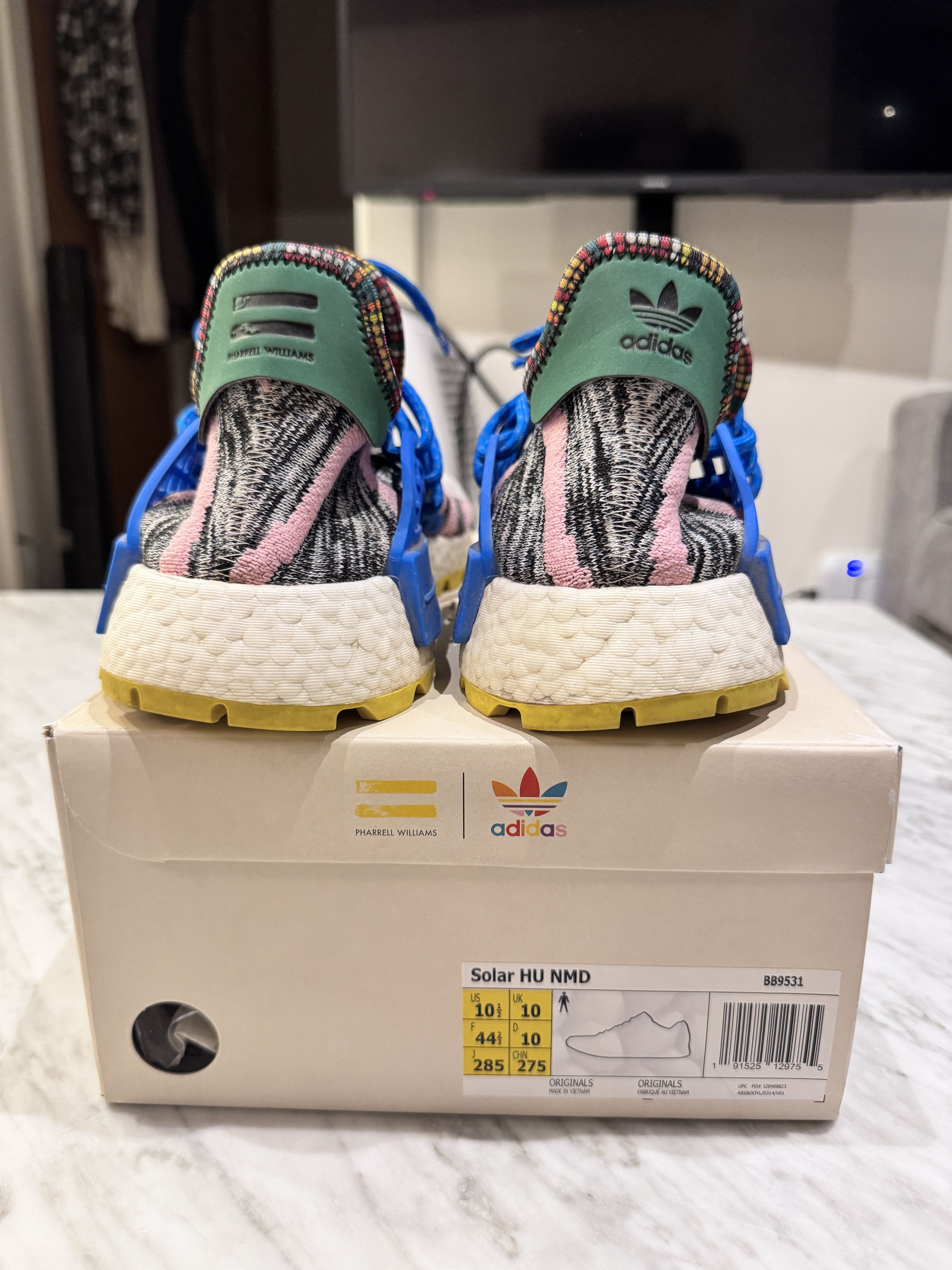 Adidas × Humanrace Pharrell X NMD Human Race Trail Solar Pack 2018 Size US 10.5 / EU 43-44 - 2 Thumbnail