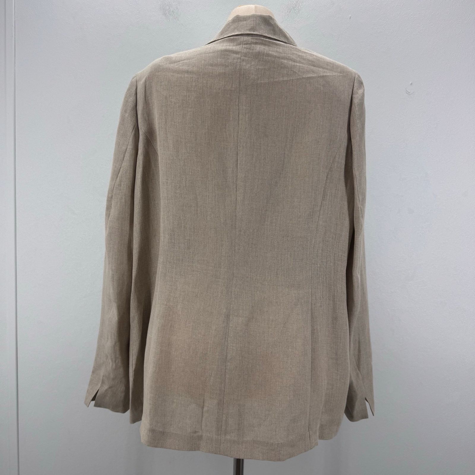 Marina Rinaldi Marina Rinaldi Linen Beige Blazer Jacket Plus sz 22 Neutral Size 3XL / US 20-22 - 4 Thumbnail