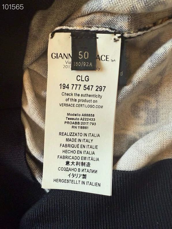 Versace Versace Stitched Medusa gold chain mulberry silk knit Size US L / EU 52-54 / 3 - 5 Thumbnail