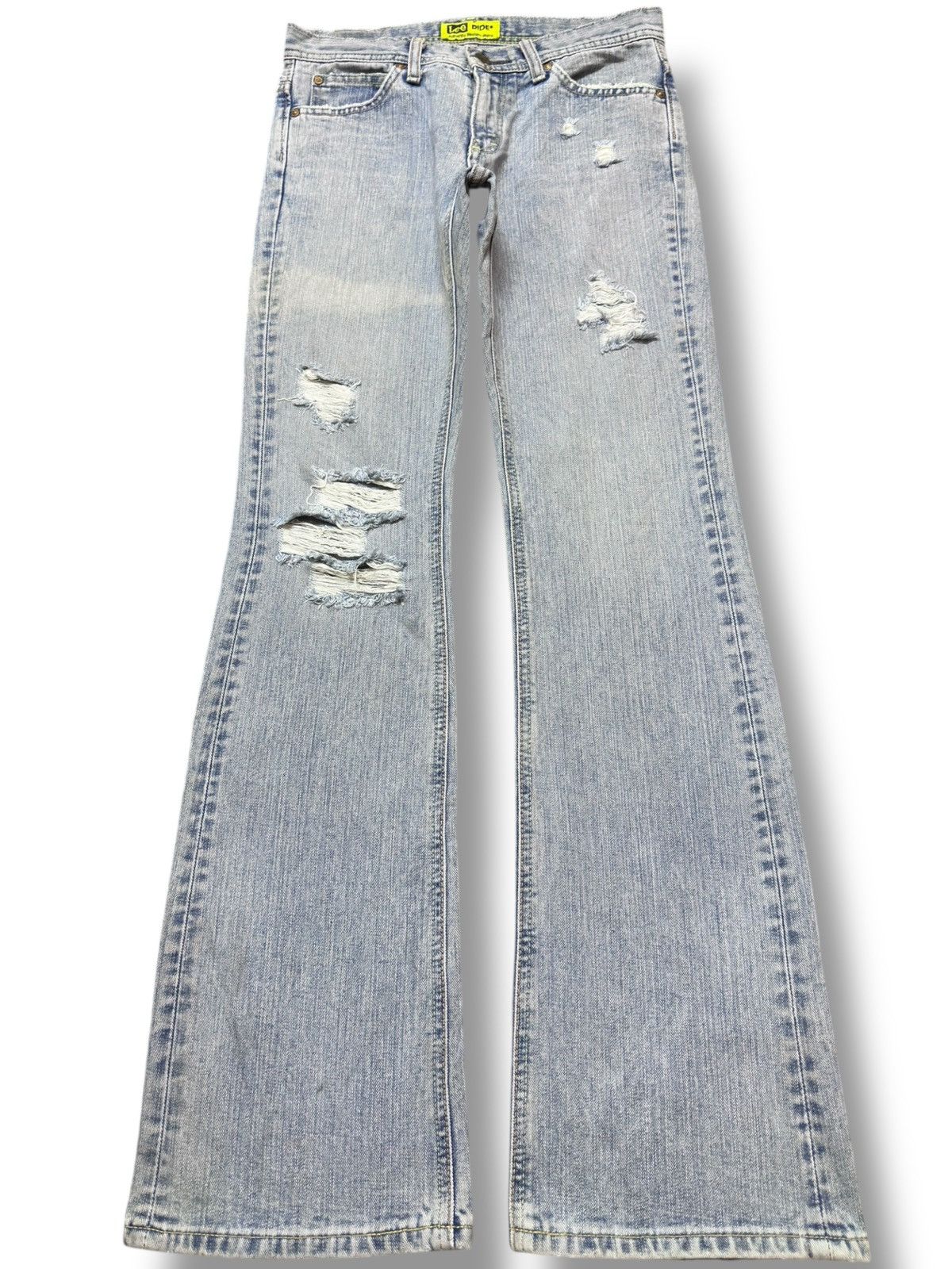 Vintage Lee Flare Bootcut Faded Distressed Denim