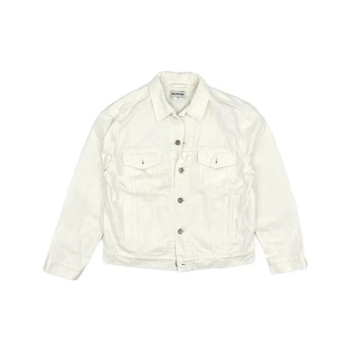 Balenciaga Balenciaga Logo Stone-washed Denim Jacket 0079-2507 Size US L / EU 52-54 / 3 - 1 Thumbnail