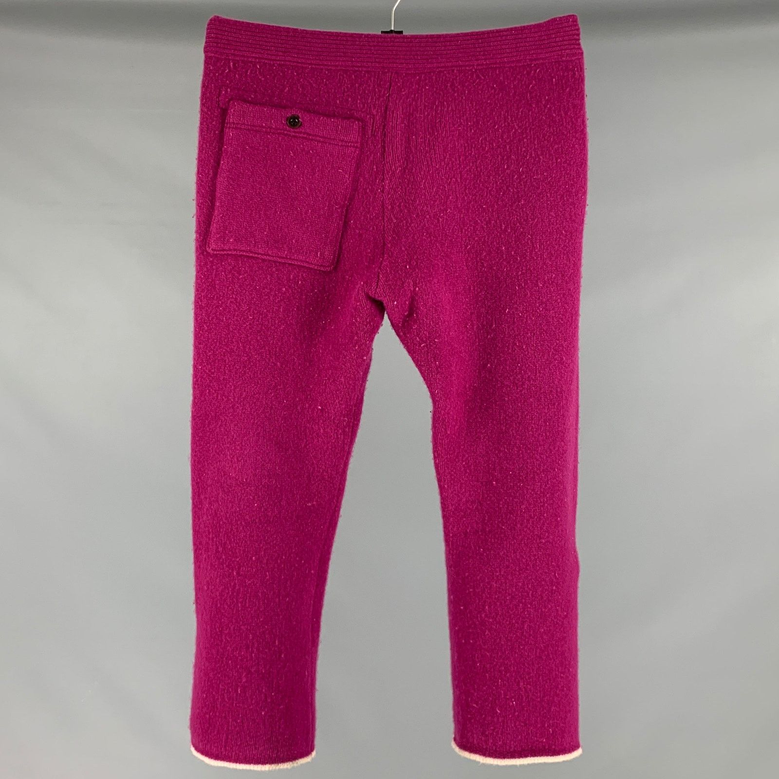 Ts(S) TS (S) M Purple Ribbed Wool Blend Drawstring Casual Pants Size US 29 - 2 Thumbnail