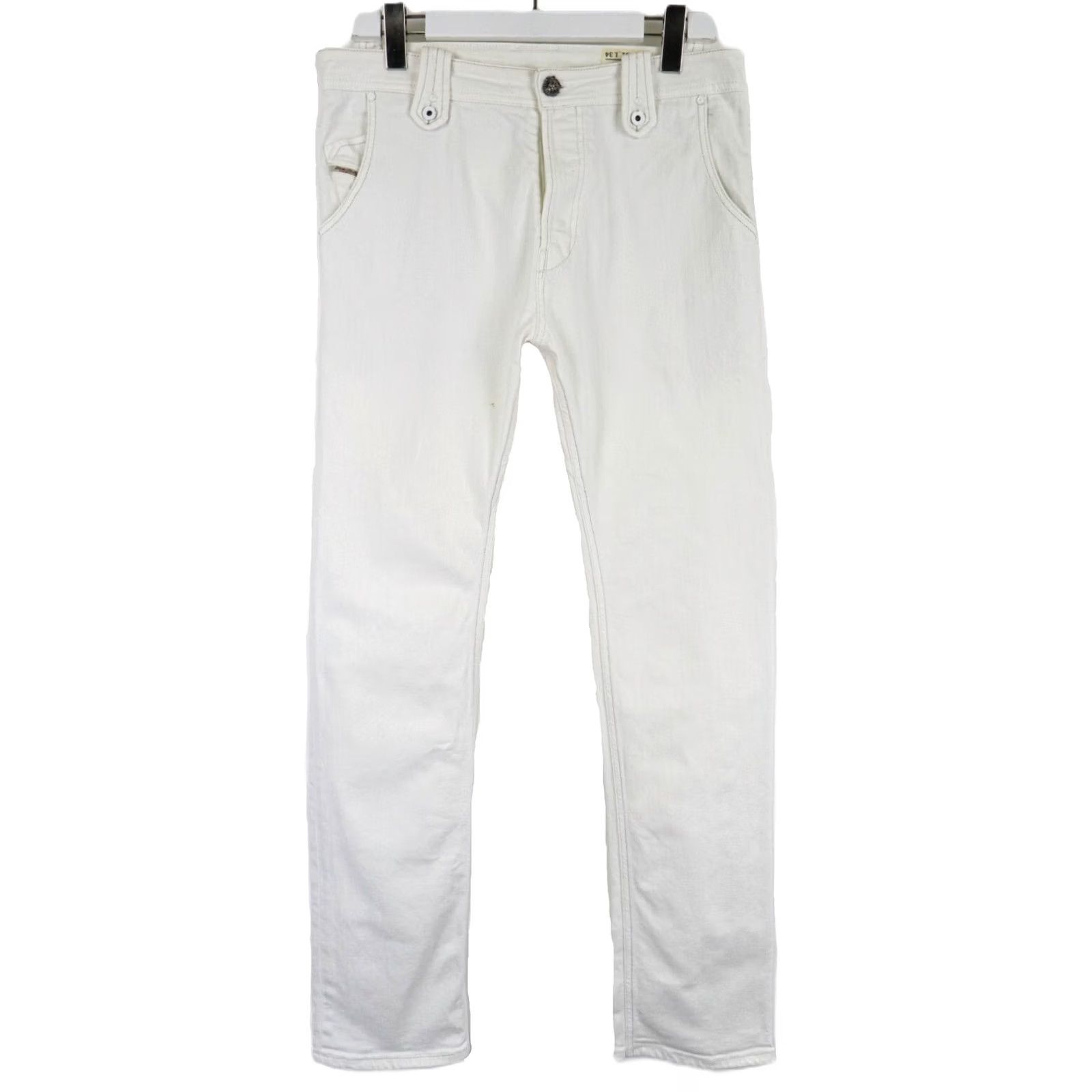 Diesel DIESEL Slylow Stretch 008AC Jeans Mens W31/L34 White Tapered Button Fly Jeans Size US 31 - 2 Thumbnail