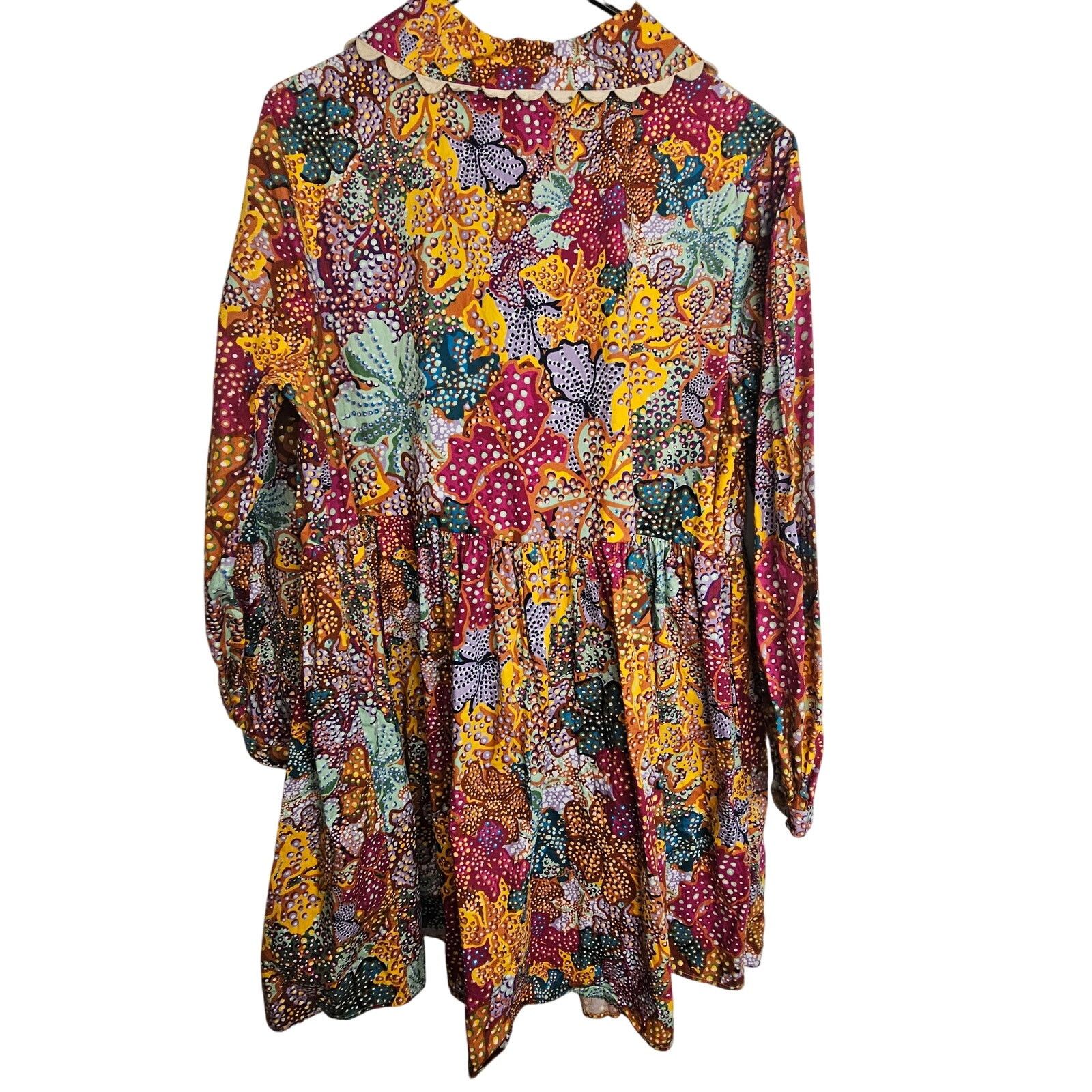 Target Basics Kika Vargas X Target Anemone Floral Babydoll Dress 1X Mini Size XL / US 12-14 / IT 48-50 - 10 Thumbnail