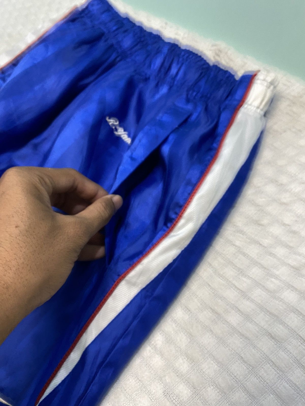 Billie Eilish × Nike 💥 VINTAGE NIKE 90S BAGGY WIDE LEG SWOOSH TRACK PANTS Y2K Size US 26 / EU 42 - 6 Thumbnail