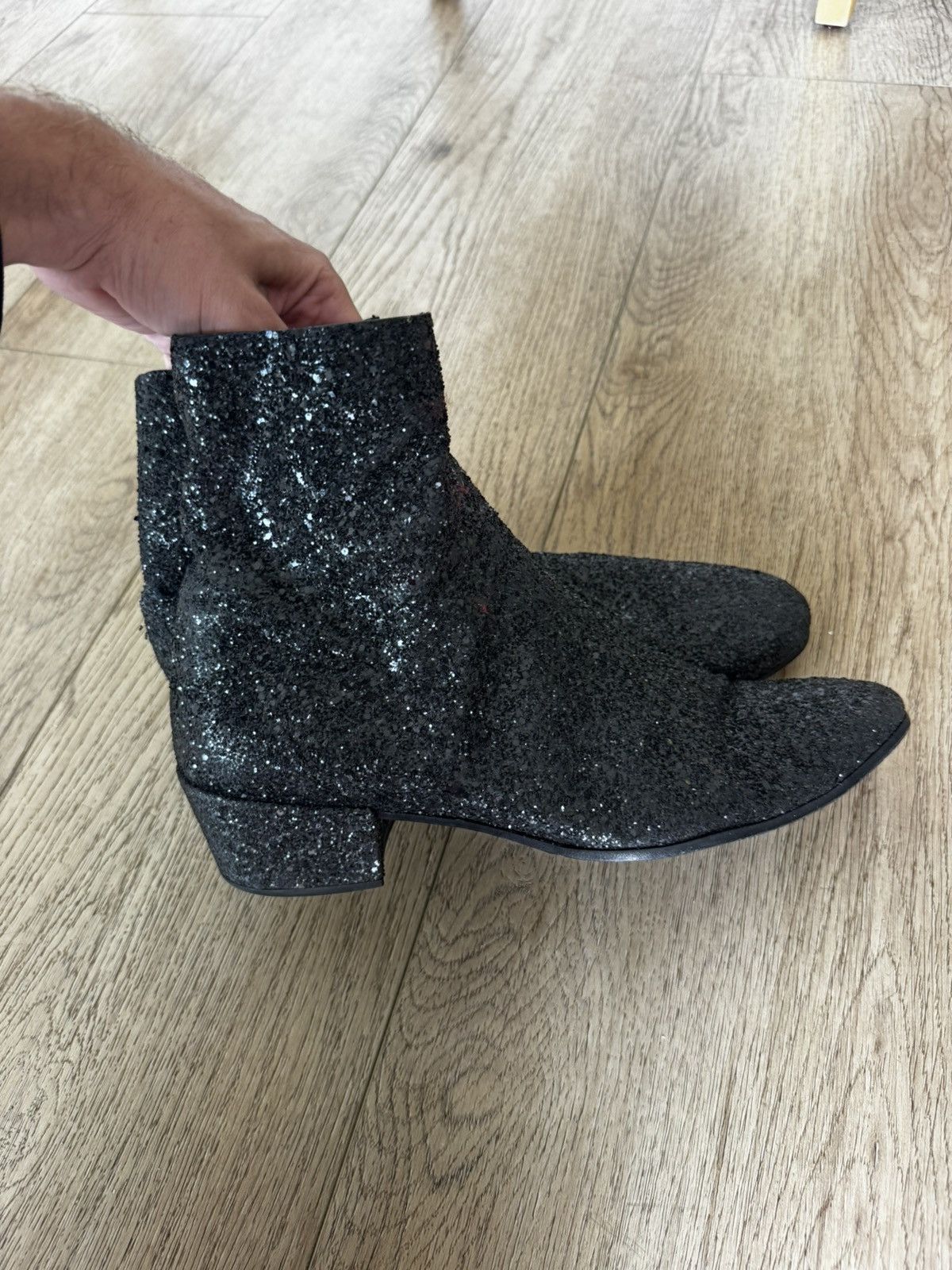 Saint Laurent Paris Caleb Glitter Boots Size US 11 / EU 44 - 1 Thumbnail