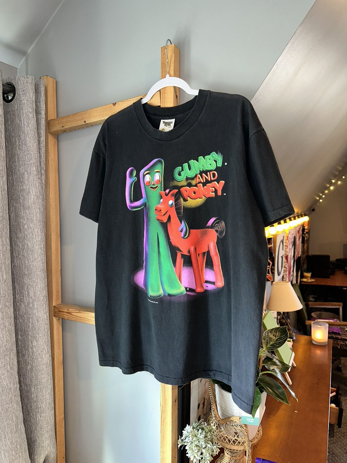 image of Vintage Gumby Tee in Black, Men's (Size XL)