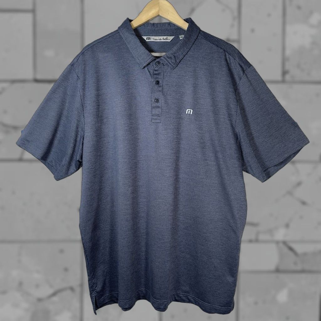 TravisMathew Travis Mathew Polo Shirt Mens 2XL Blue Golf Athletic Shirt Size US XXL / EU 58 / 5 - 1 Thumbnail
