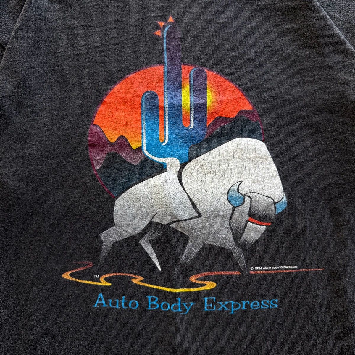 Vintage 1994 Vintage Auto Body Express Buffalo Cactus Tee Size US L / EU 52-54 / 3 - 3 Thumbnail