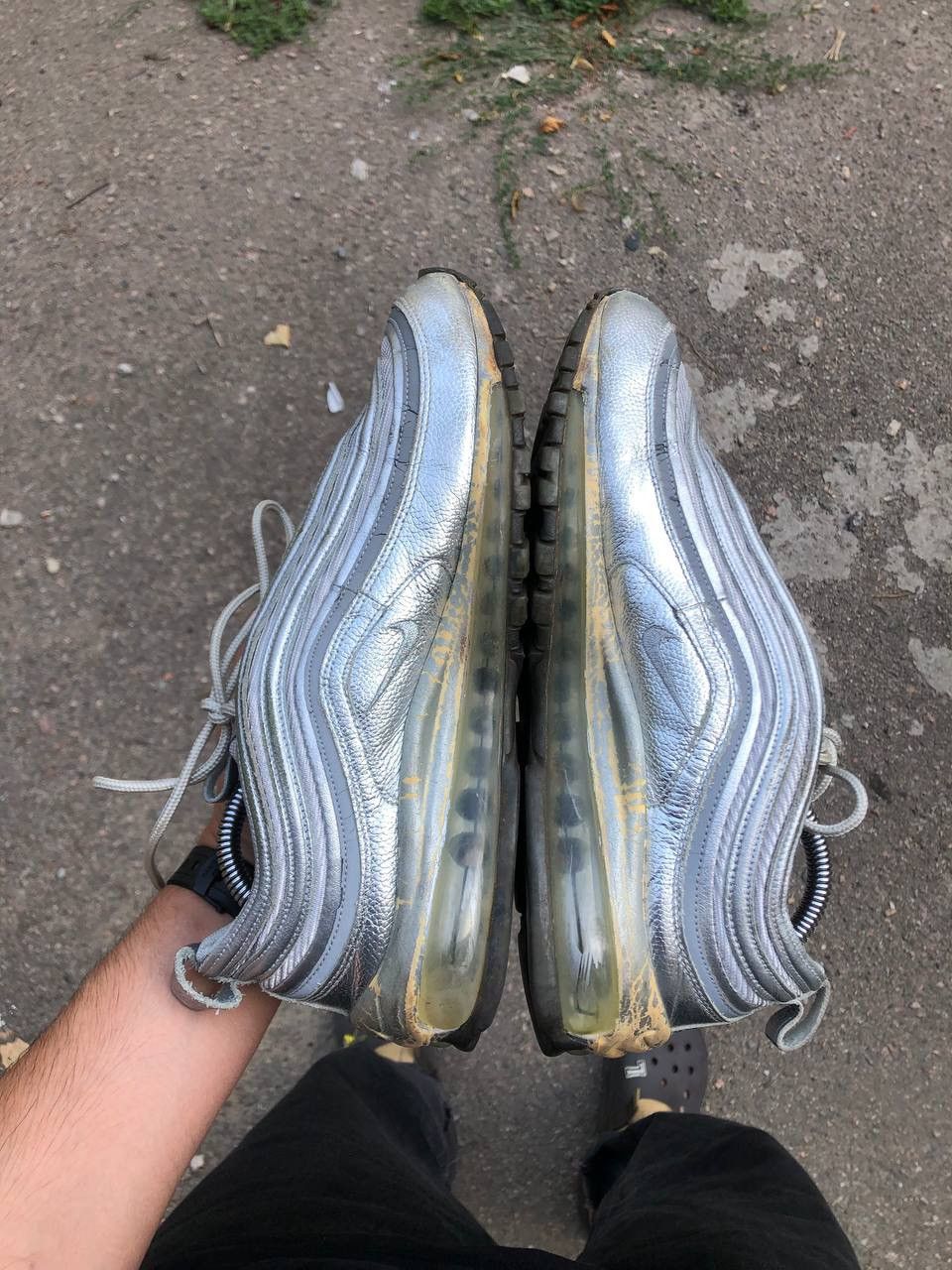 Vintage VERY RARE NIKE AIR MAX 97 SILVER REFLECTIVE DESIGNER 90s Size US 8.5 / EU 41-42 - 11 Thumbnail