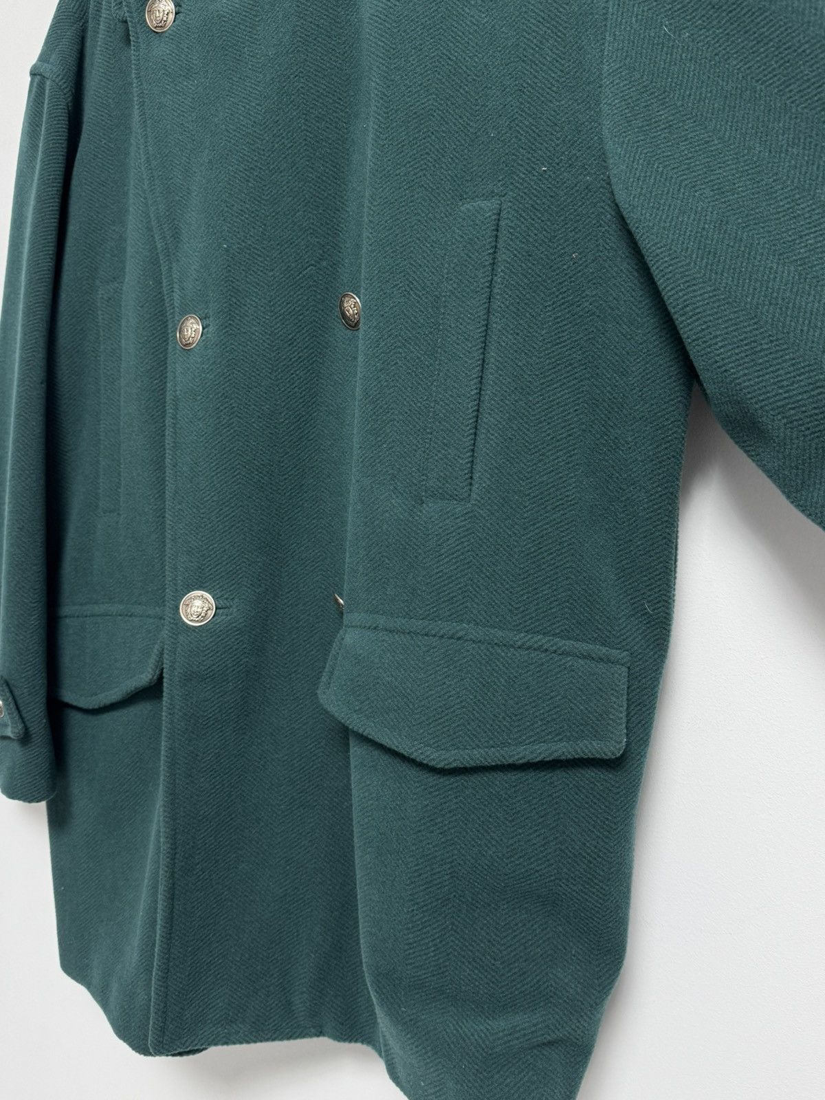 Versace Versace Coat Men’s Green Wool Luxury Coats Size US L / EU 52-54 / 3 - 9 Thumbnail