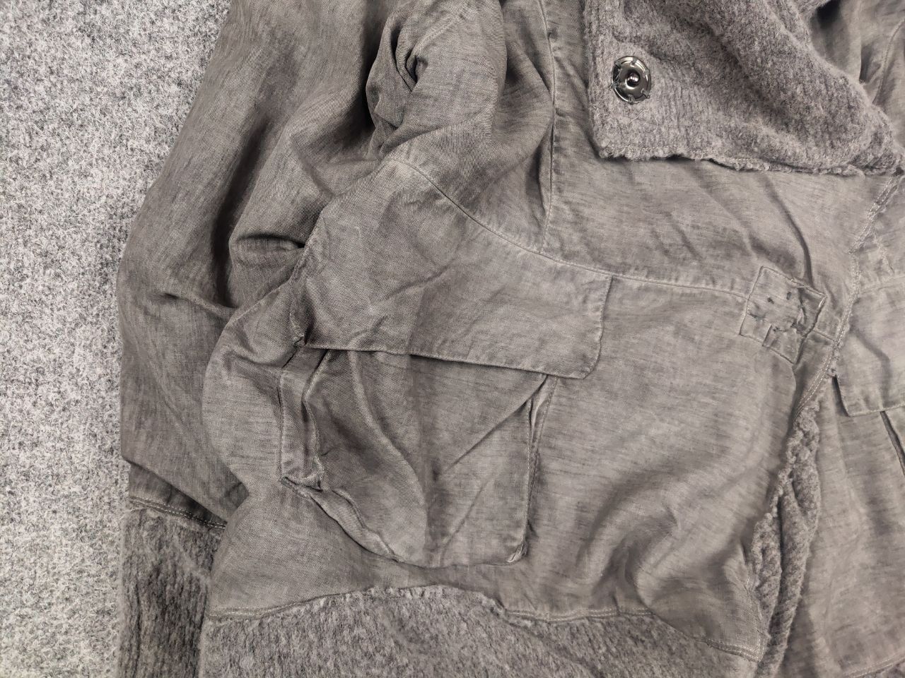 Other Grizas Design Garment Dyed Gray Oversized Jacket Silk Wool Size M / US 6-8 / IT 42-44 - 9 Thumbnail