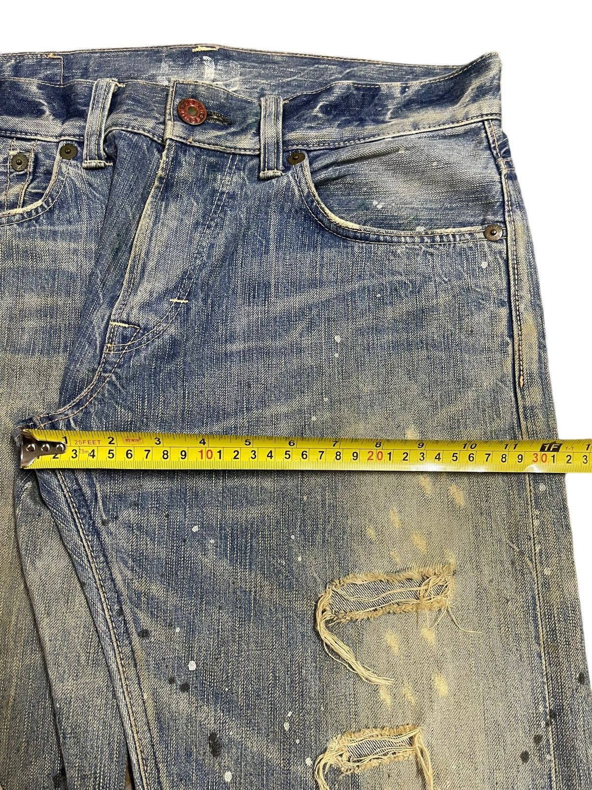 Edwin Vintage Japan Edwin 503 Mud Wash Paint Splatter Loose Jeans Size US 34 / EU 50 - 16 Thumbnail