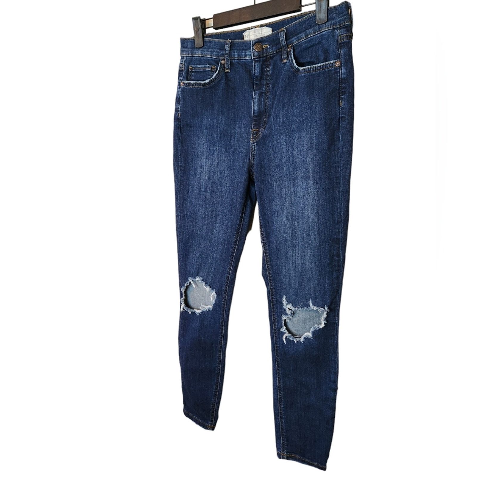 Free People Free People Womens Busted Skinny Jeans Mid-Rise 30 Size 30" / US 8 / IT 44 - 6 Thumbnail