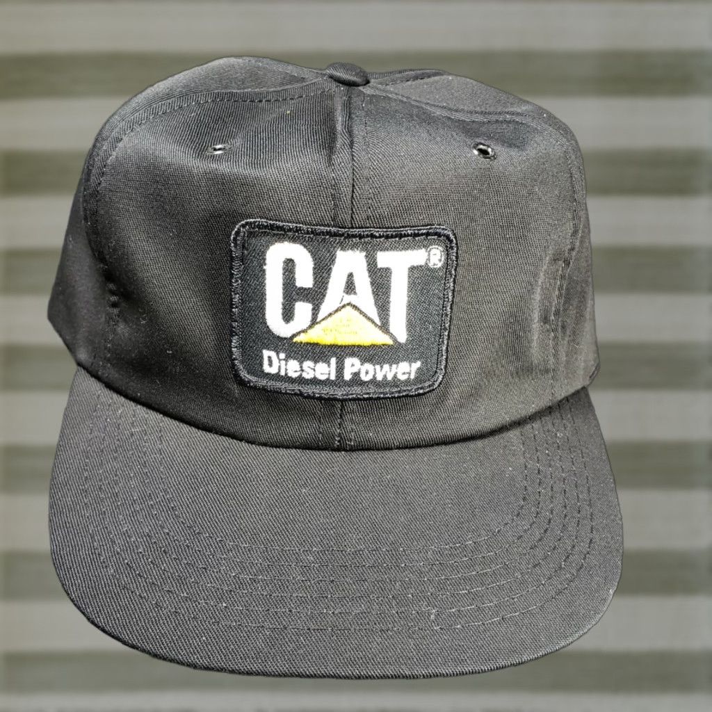 Vintage VINTAGE CAT Diesel Power Caterpillar Cap Trucker Hat Patch Snapback USA Black Mens Adjustable Hat Size ONE SIZE - 1 Thumbnail