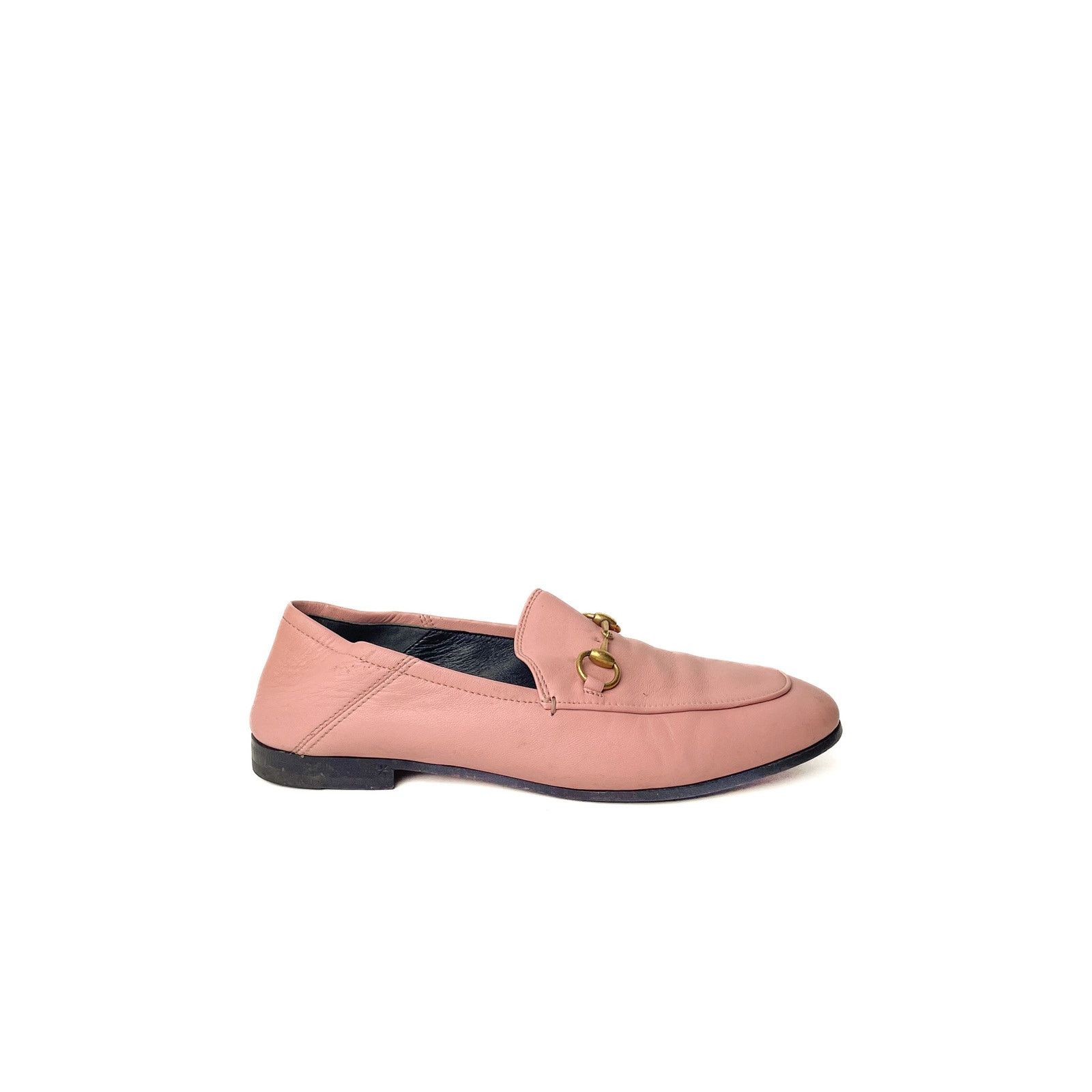 Gucci Gucci Brixton Leather Flats - Pink Size US 7 / IT 37 - 1 Thumbnail