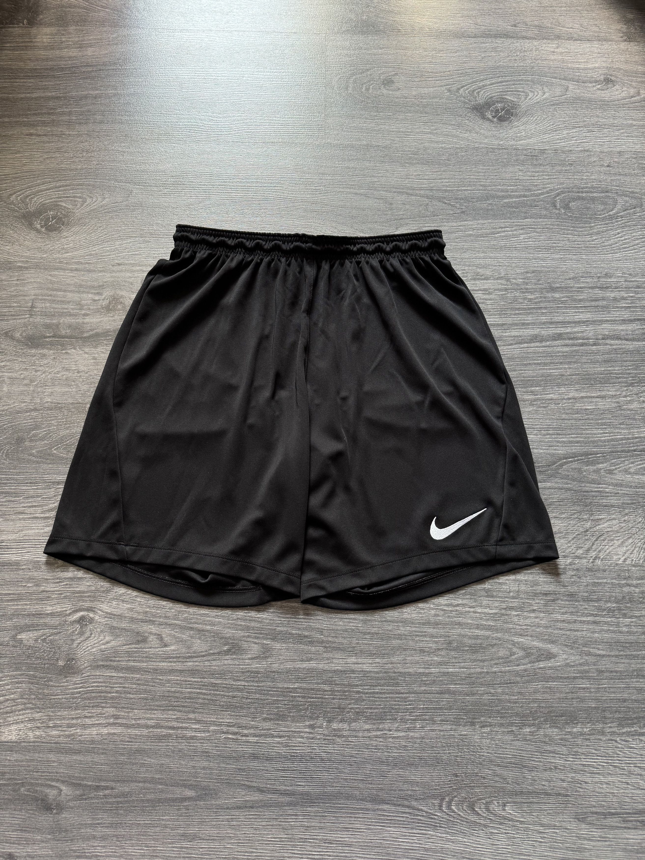 Nike × Vintage Mens Nike Swoosh Shorts black streetwear y2k Size US 34 / EU 50 - 1 Thumbnail