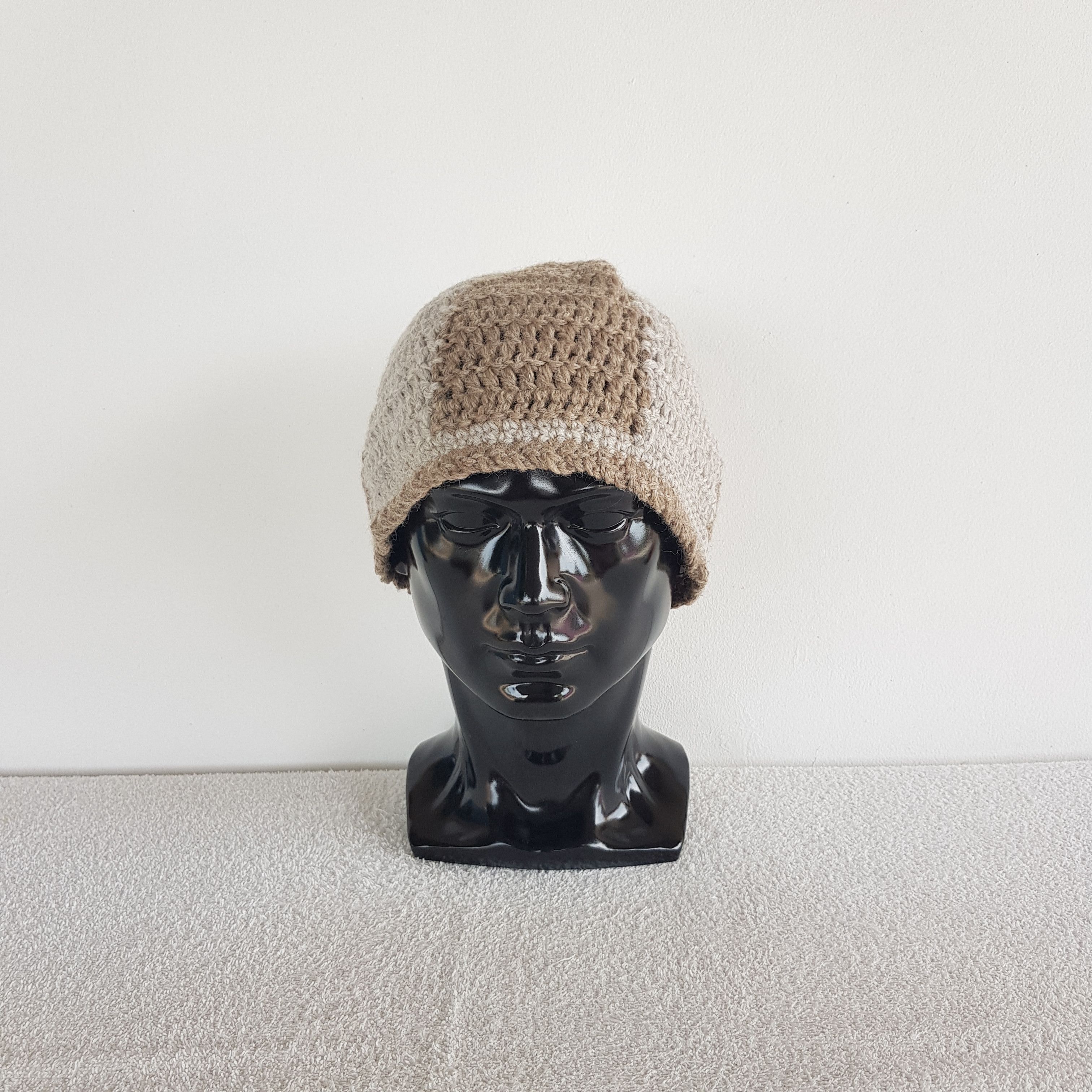 Homespun Knitwear Vintage Unknown Japanese Knit Beanie Slouchy Crochet Hats. Size ONE SIZE - 2 Thumbnail