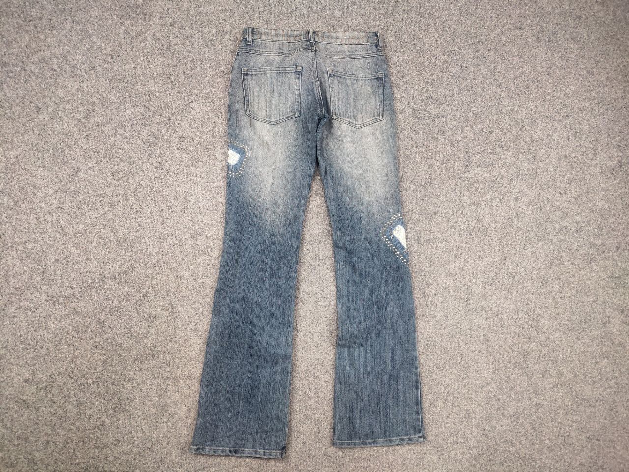 If Six Was Nine Rosa & Rose vintage Y2K Style Faded denim Flared Jeans LGB Size 28" / US 6 / IT 42 - 11 Thumbnail