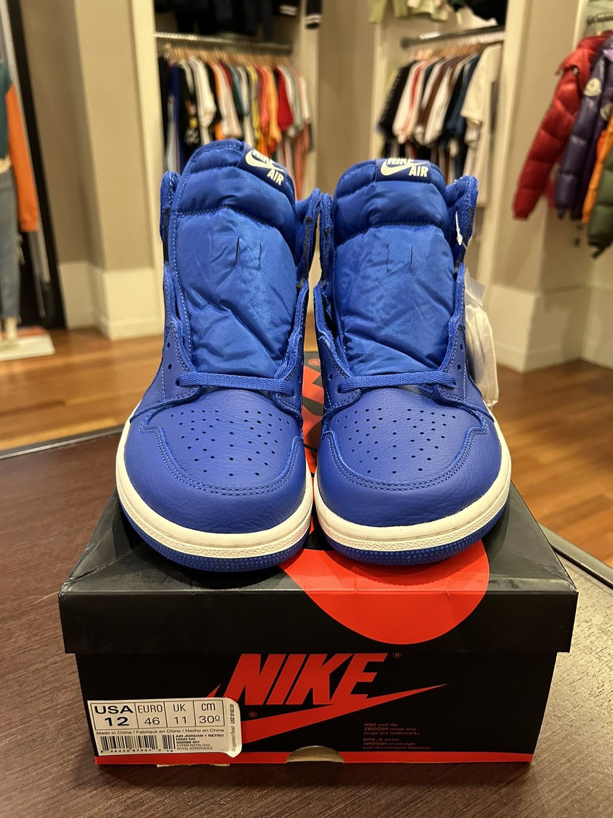 Jordan Brand Jordan 1 Retro High Hyper Royal Size US 12 / EU 45 - 5 Thumbnail