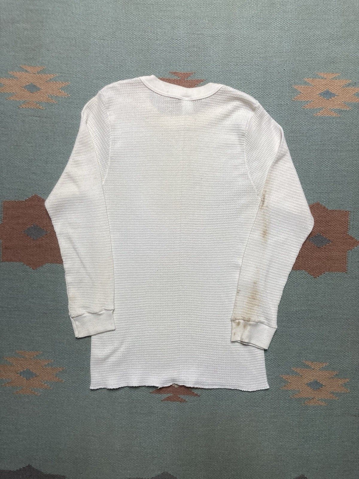 Vintage 70s waffle knit thermal shirt Kmart grunge base women’s XL Size XL / US 12-14 / IT 48-50 - 6 Thumbnail