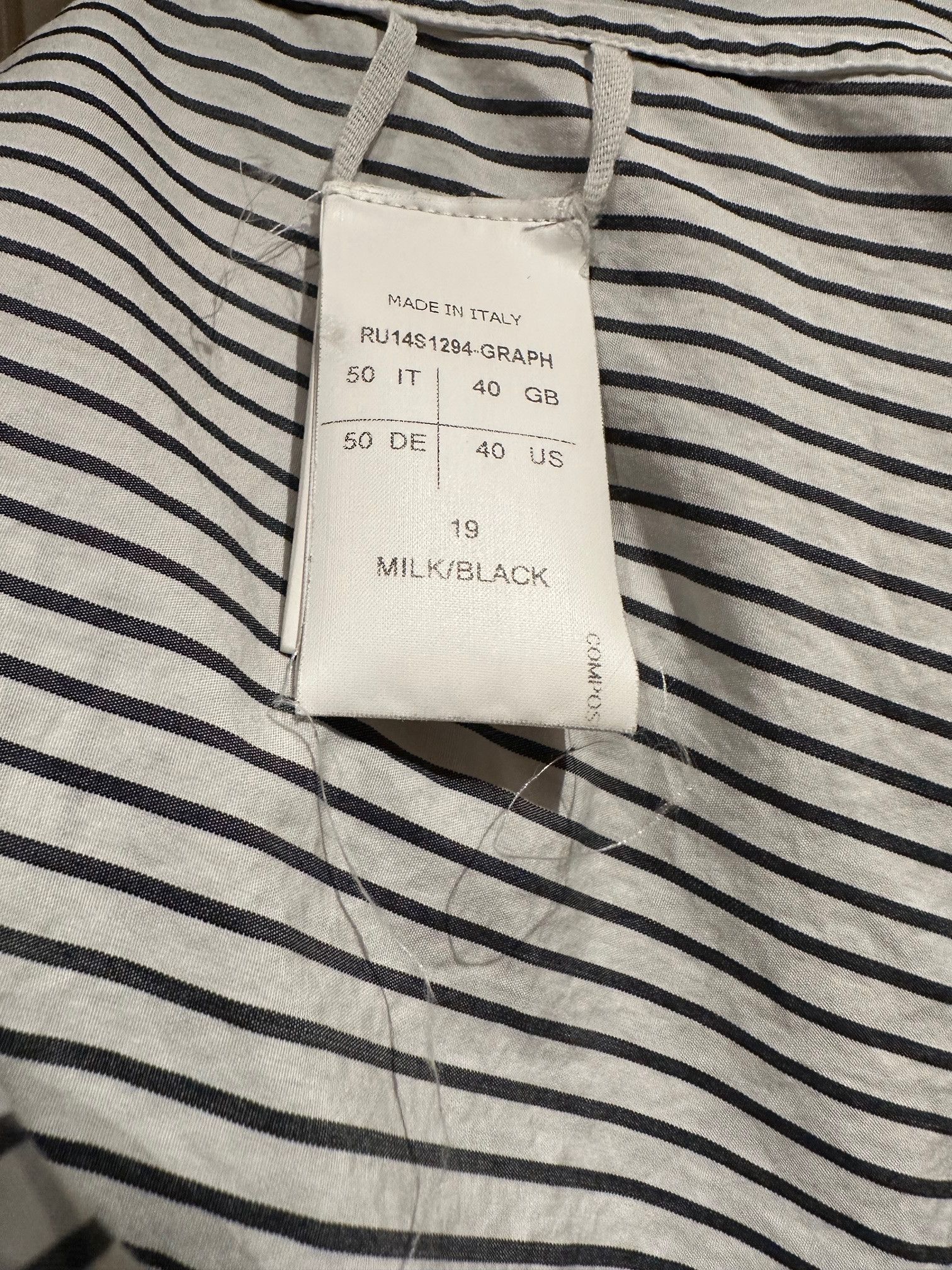 Rick Owens Rick Owens Mainline Striped Graphic Shirt – RU14S1294-GRAPH Size US M / EU 48-50 / 2 - 9 Thumbnail