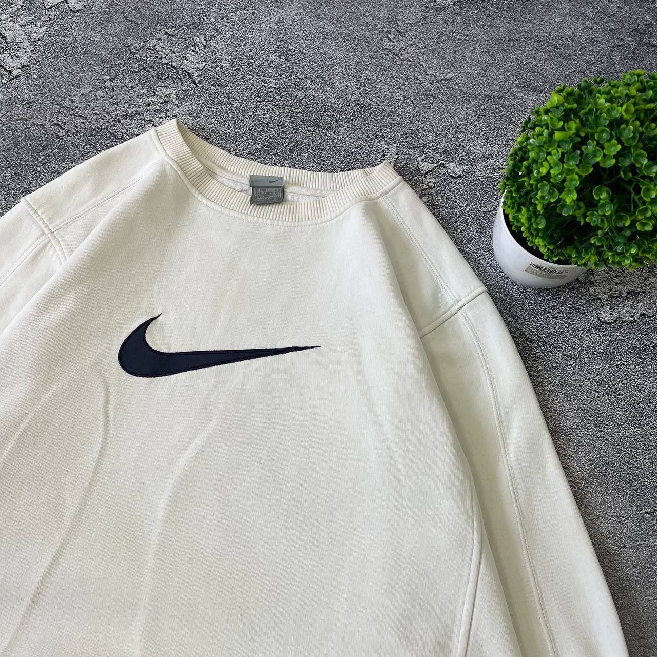 Nike × Vintage Vintage Blue Nike Sweatshirt Big Logo Y2K Size L Size US L / EU 52-54 / 3 - 15 Thumbnail