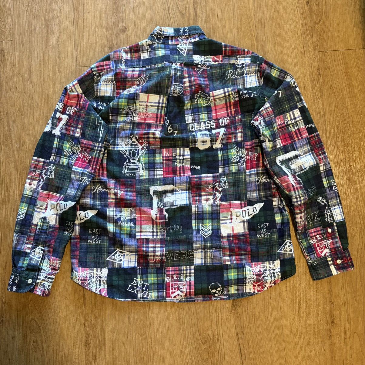 Polo Ralph Lauren Polo Ralph Lauren Class of '67 RL Tigers Patchworks Shirt Size US XL / EU 56 / 4 - 5 Thumbnail