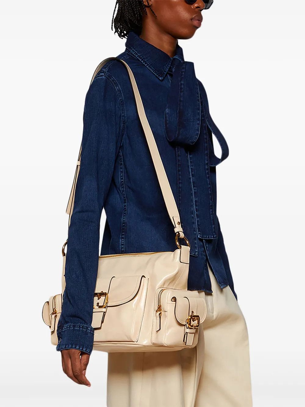 Chloe o1loc1c10126 Size: OS / Medium Double Carry Bag Sweet Beige Size ONE SIZE - 2 Thumbnail