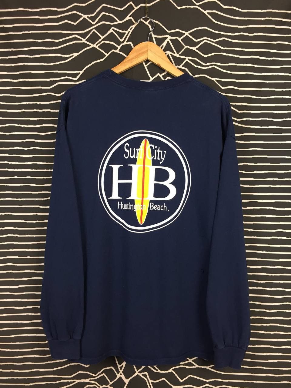 Vintage Vtg Surf City Huntington Beach Board Logo Longsleeve Tee Size US XL / EU 56 / 4 - 2 Thumbnail