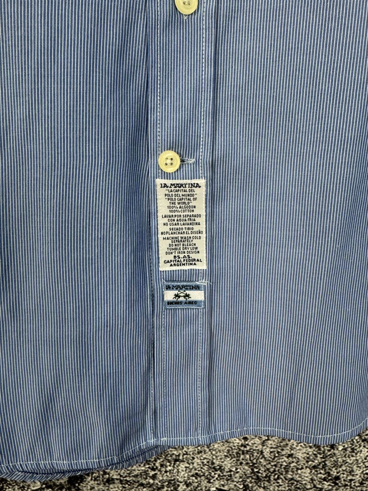 La Martina Men’s La Martina Long Sleeve Shirt Button Up LMWP Size L Size US L / EU 52-54 / 3 - 6 Thumbnail