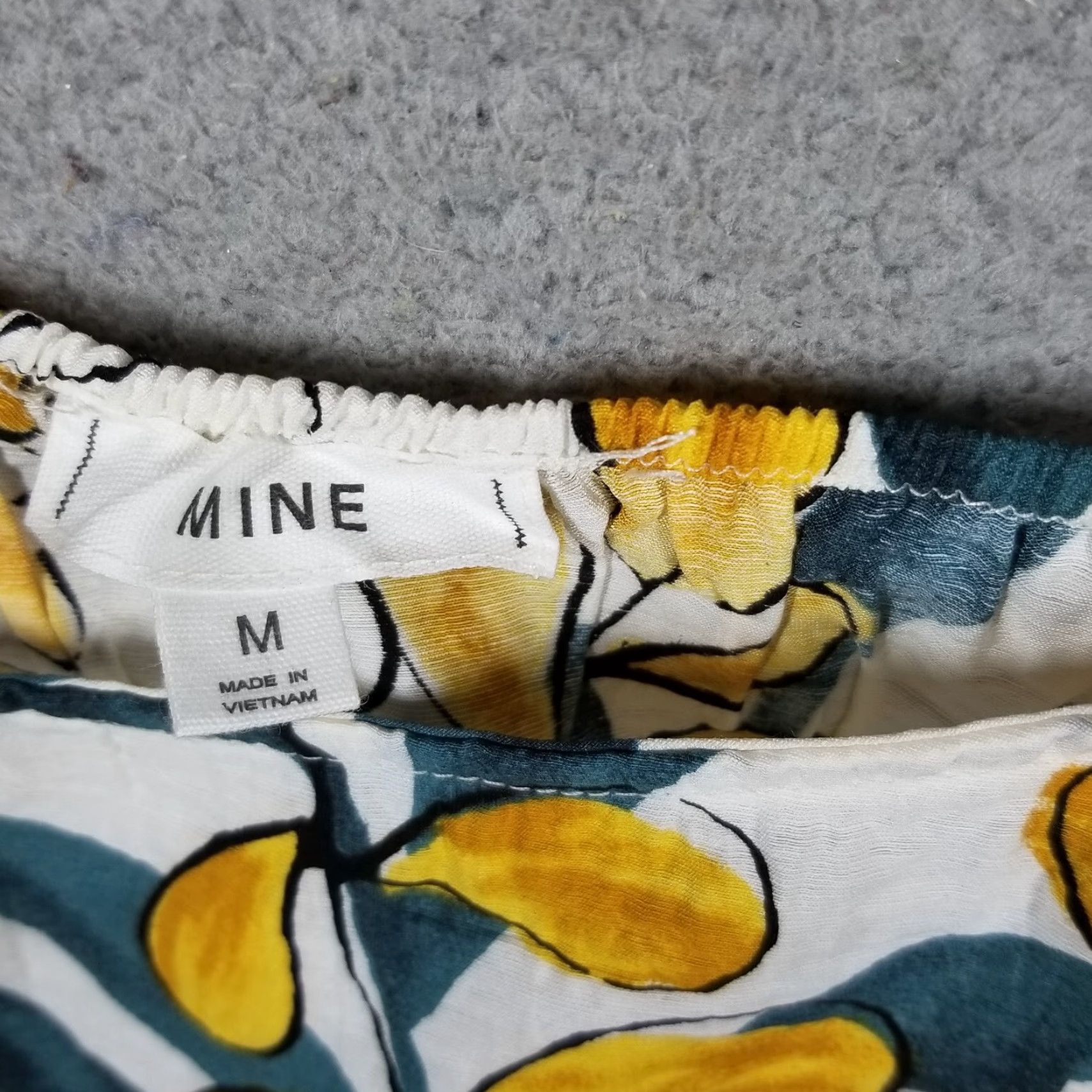 Anthropologie VINTAGE MINE Anthropologie Women's Tank Top Sleeveless Spaghetti Floral White Yellow Medium Size M / US 6-8 / IT 42-44 - 2 Thumbnail
